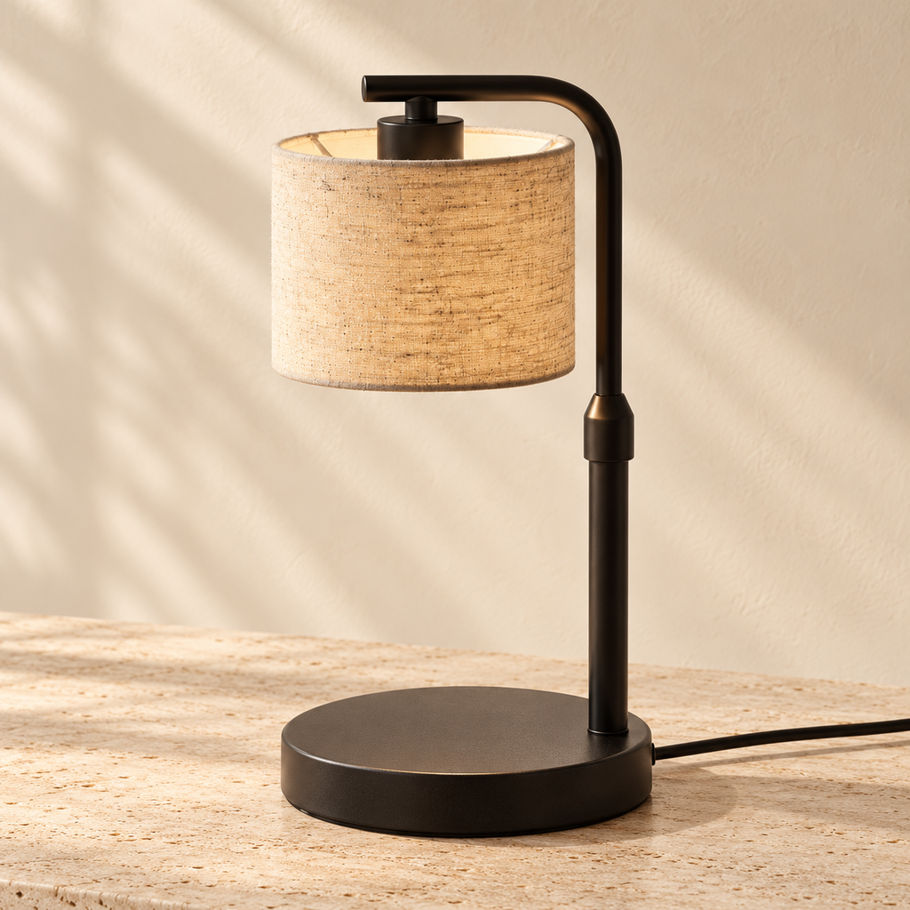 Linen candle warmer — full product studio view